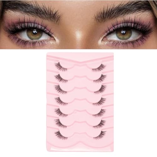 MAYCREATE® 7 Pairs Flase Eyelashes Winged Lashes Alluring Cat Eye Lashes Synthetic Fiber Fluffy Winged Eye Lashes Extensions Wispy Cat Eye Lashes Party Look Eyelashes MAYCREATE® 7 Pairs Flase Eyelashes Winged Lashes Alluring Cat Eye Lashes Synthetic Fiber Fluffy Winged Eye Lashes Extensions Wispy Cat Eye Lashes Party Look Eyelashes